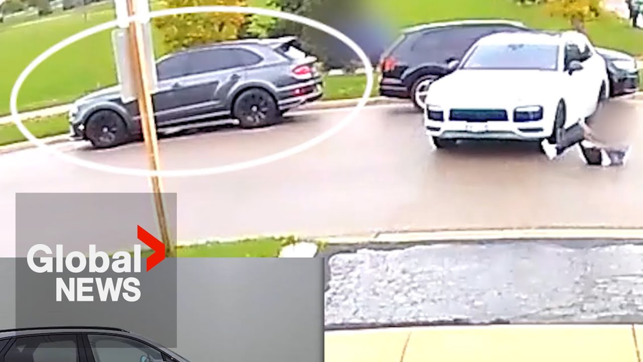 Shocking video shows Porsche owner get run over in brazen car theft