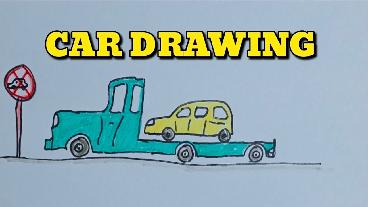 How to draw a car.@CoComelon 