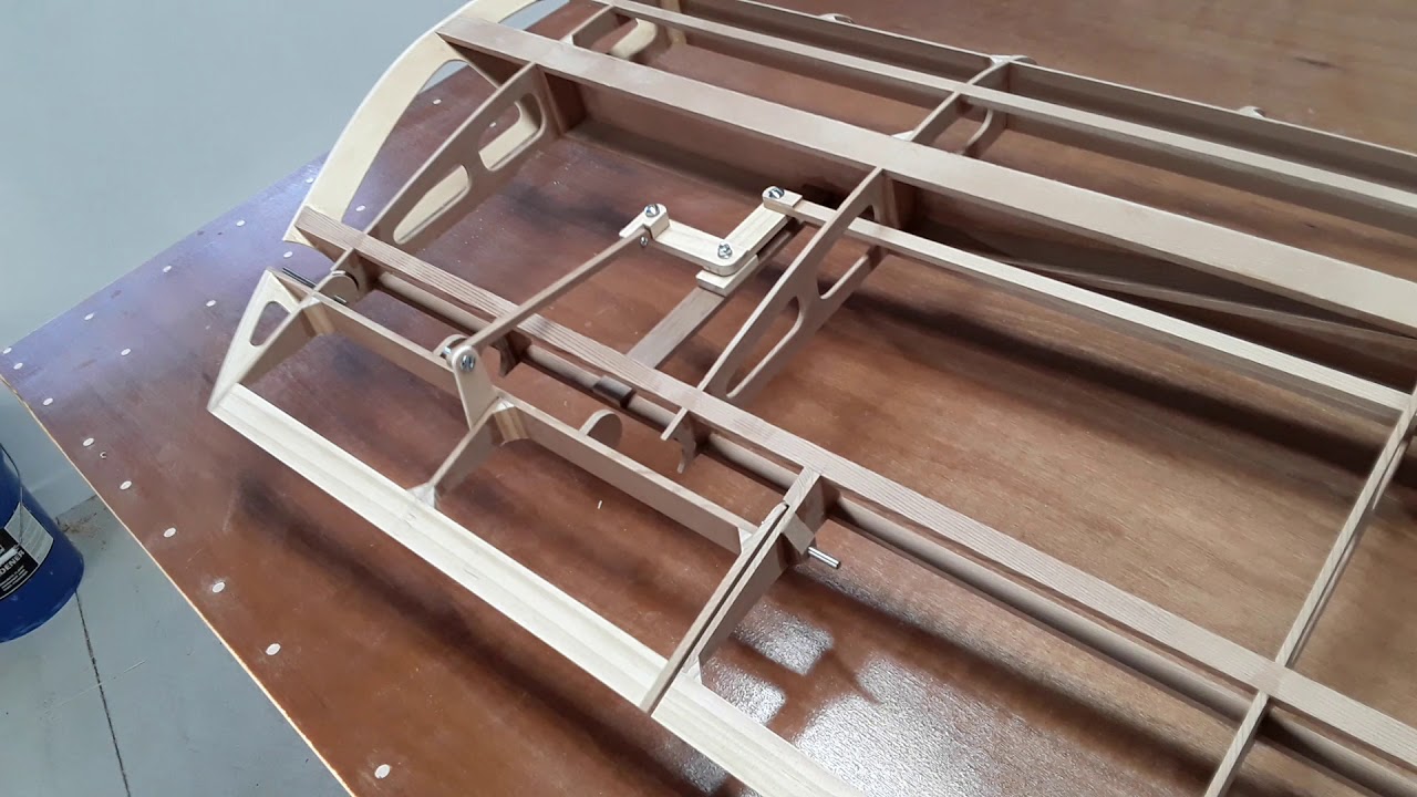 Aileron movement for a model plane
