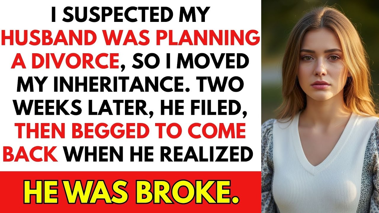 I Suspected My Husband Was Planning A Divorce, So I Moved My Inheritance. Two Weeks Later....