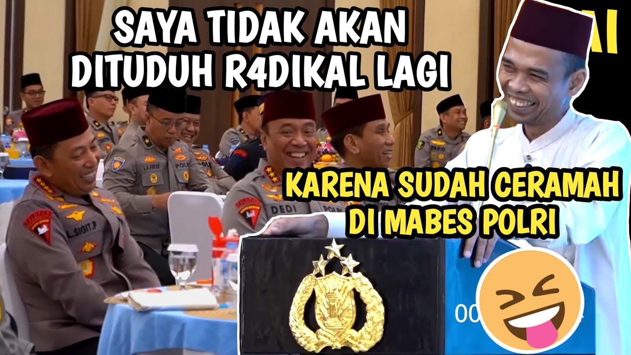 Ngakak...!!! Kapolri sampai ngakak pas UAS bilang akhirnya bisa ceramah di Mabes Polri