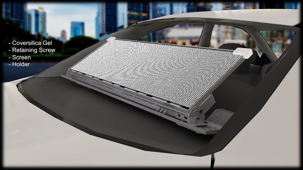 Car Rear Window Digital Transparent LED Display Screen is Installed on Bus, Taxis and other vehicles