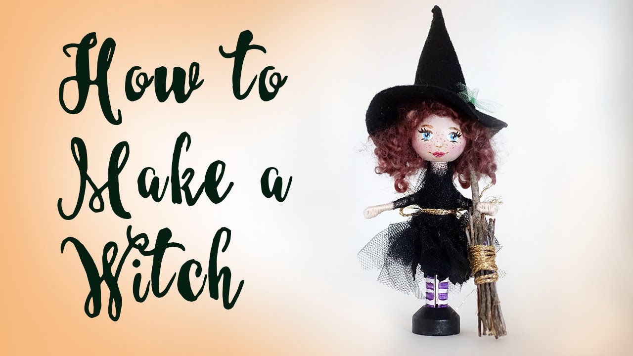 DIY Kitchen Witch Doll / How to Make a Clothespin Doll