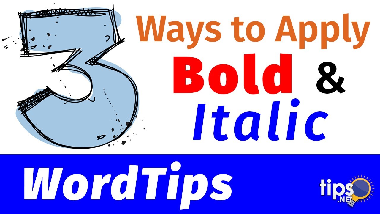 3 Ways to Apply Bold and Italic