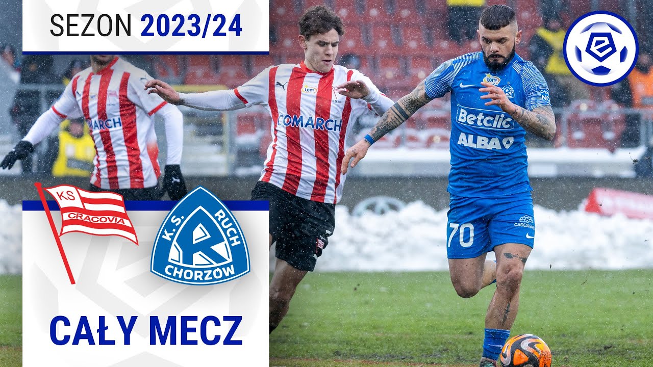 (1/2) Cracovia - Ruch Chorzów | CAŁY MECZ | Ekstraklasa 2023/24 | 17. Kolejka