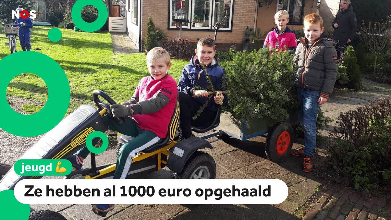 Kinderen halen kerstbomen op voor zieke Charley