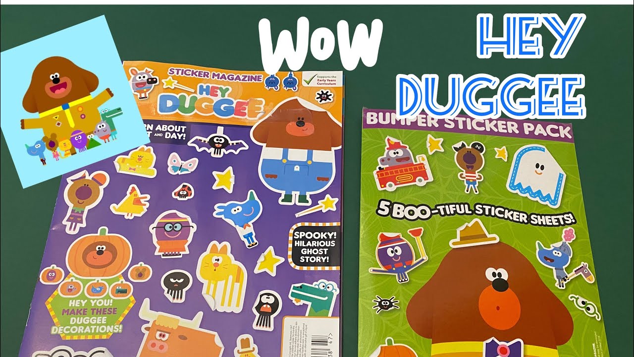HEY DUGGEE MAGAZINE (BUMPER STICKER PACK) 👍😍🤩🤩🥳