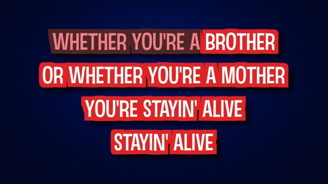 Bee Gees - Stayin' Alive (Karaoke Version)