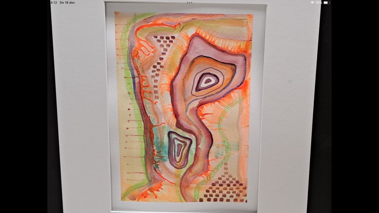 Aquarel Abstract intuïtief met mixed media door Typisch Tineke nummer 4 van 50
