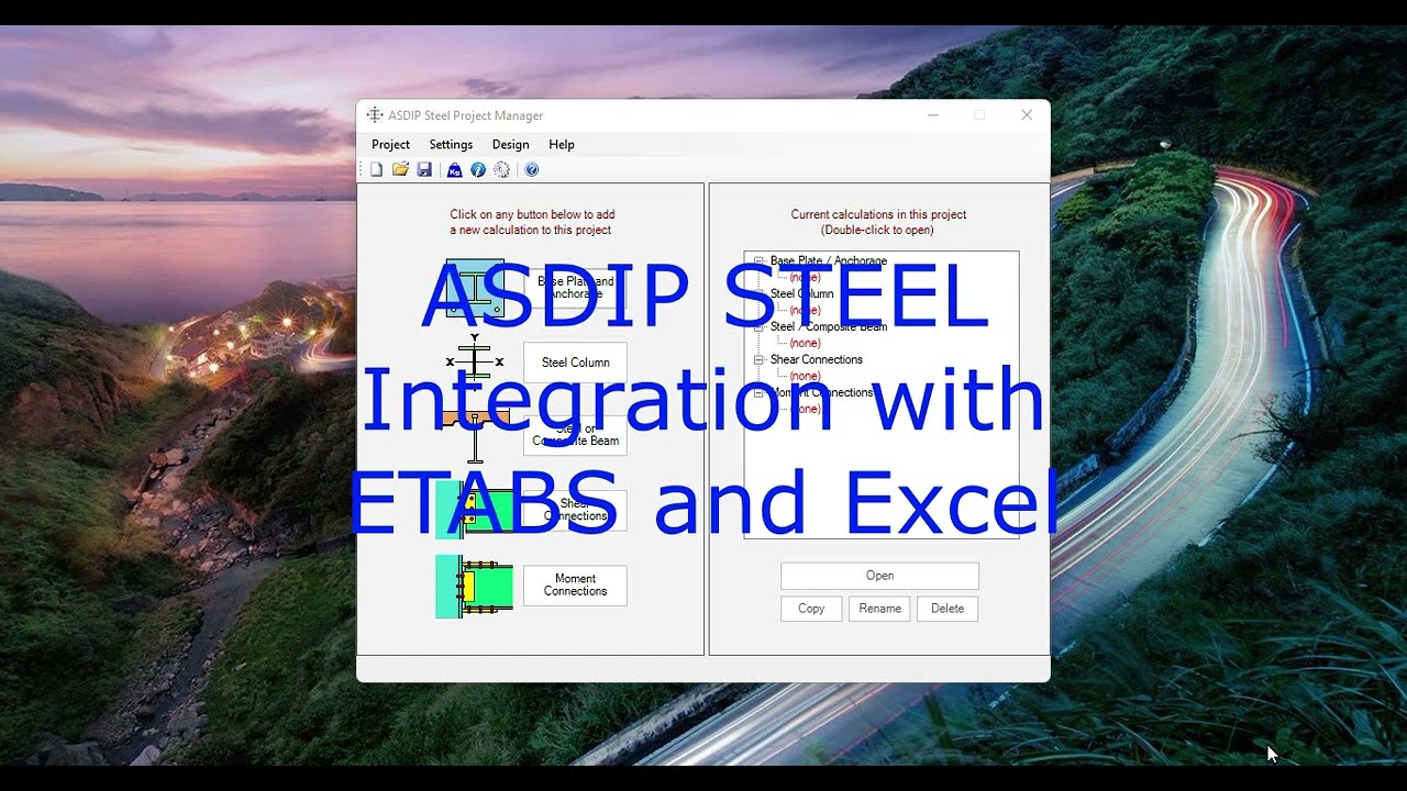 ASDIP Steel Columns Integration with ETABS and Excel