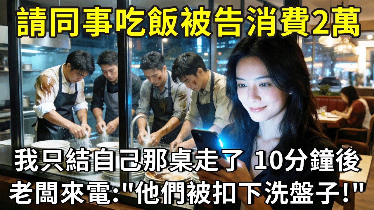 我請6個同事吃飯，結賬被告知消費2萬，我悄悄只結了自己那桌走了，10分鐘後老闆來電:
