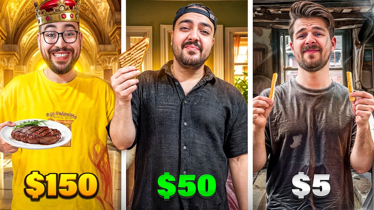 چالش زندگی با 5 دلار و 50 دلار و 150 دلار !! 💸