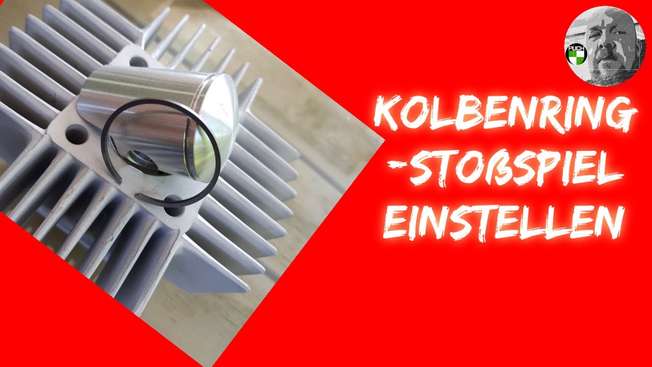 Kolbenring Stoßspiel einstellen an neuem Zylinder einer Puch Maxi