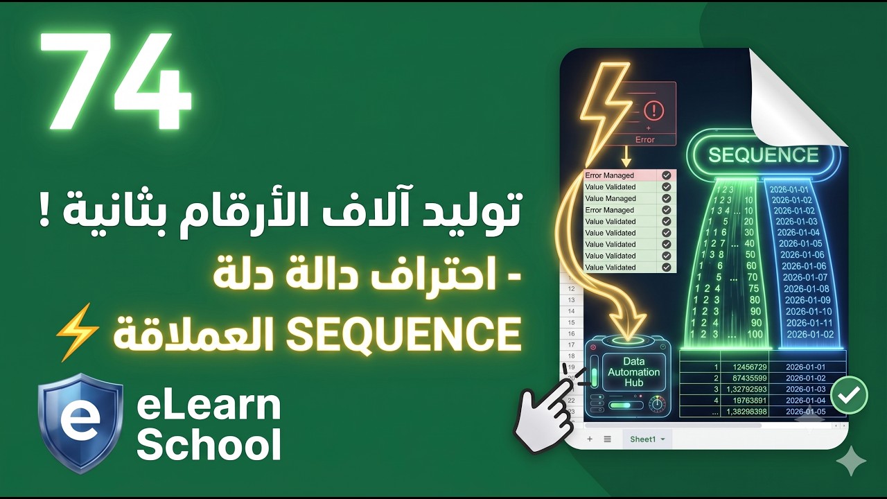 Google Sheets (74) Sequence Function دالة الأرقام المتسلسة