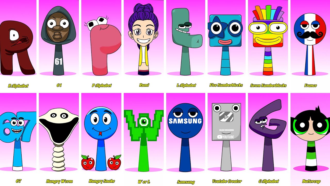 Incredibox Sprunki OC Phase 1 to Phase 4 Rumi, Hungry Snake, R Alphabet, Eight Numberblocks, Italy