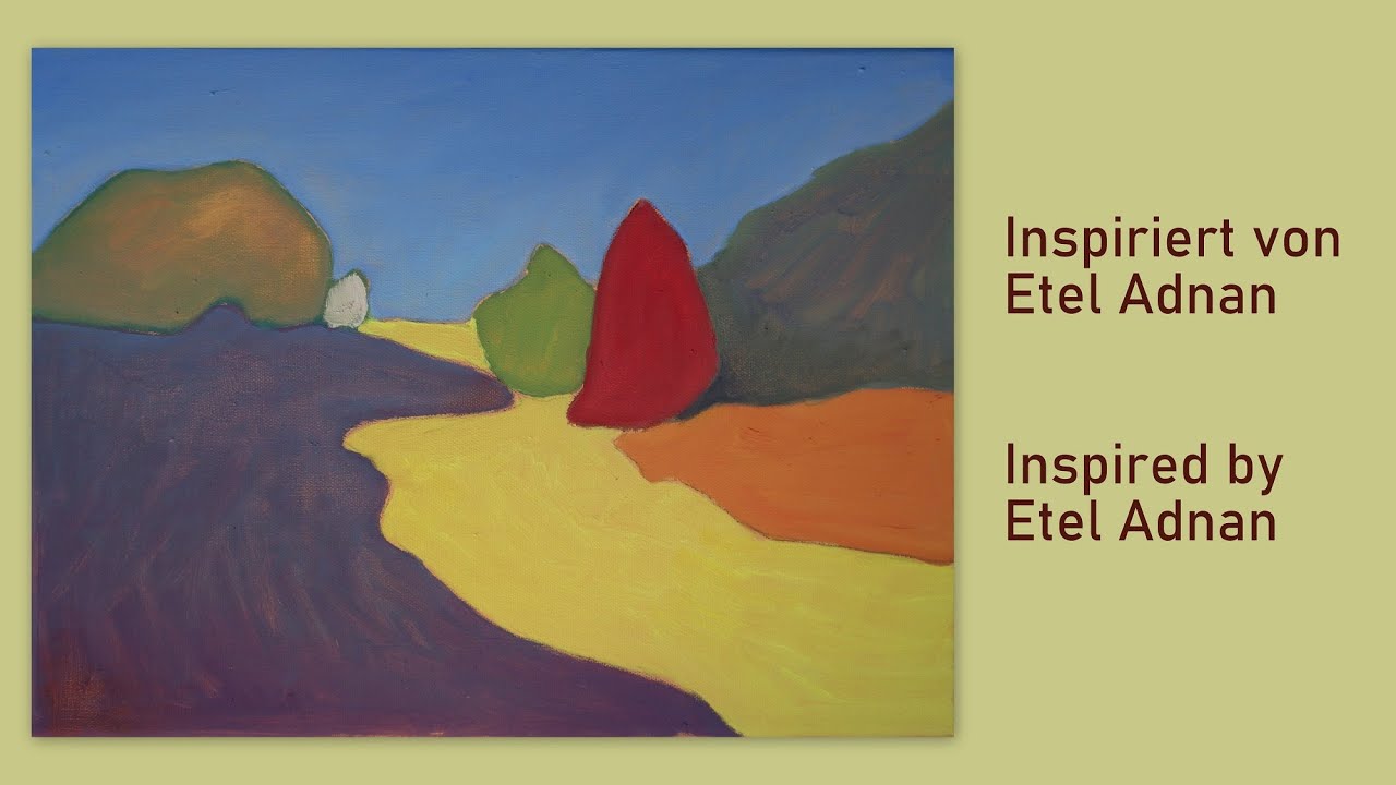 Inspiriert von Etel Adnan, Acryl,Acrylics,Malen,Painting,innere Landschaften, inner landscapes