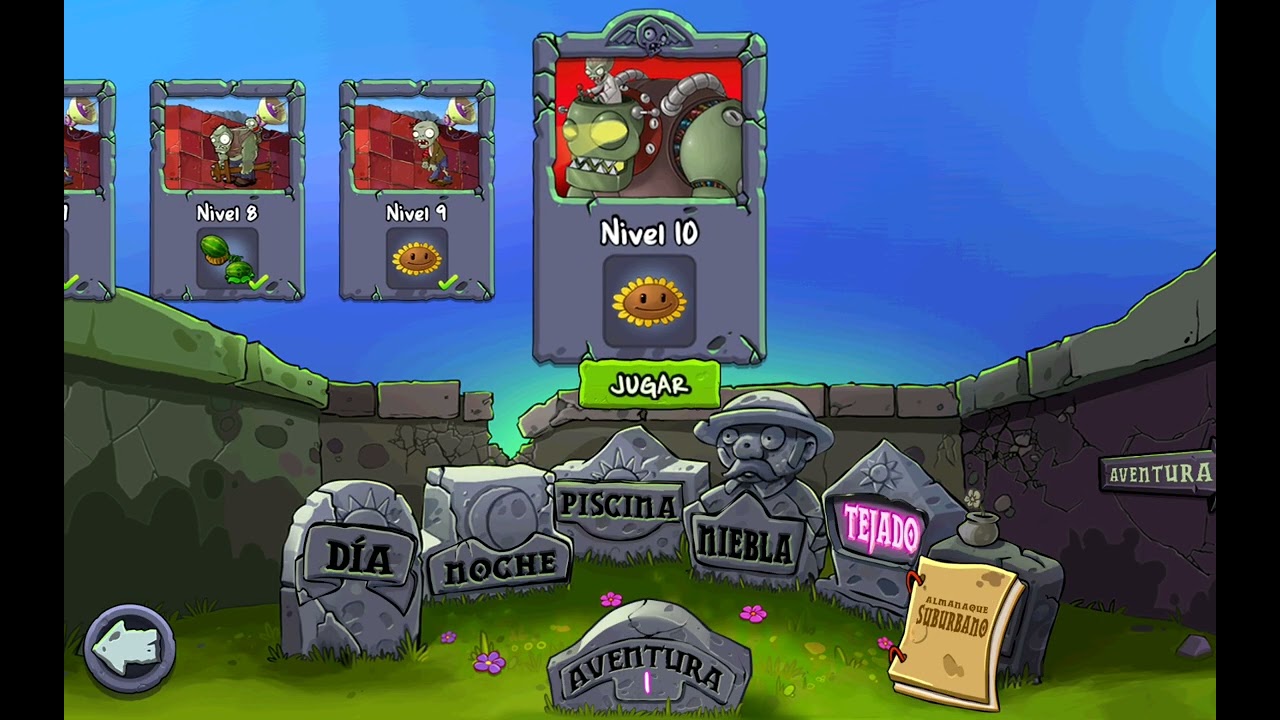 Plantas vs Zombies tejado dia 9-10 el fin?