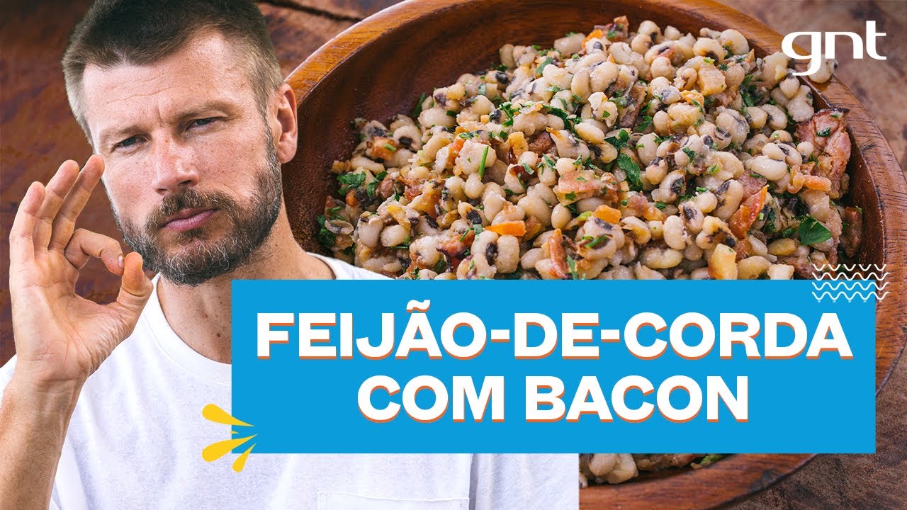 Feijão-de-corda com bacon na panela de pressão | Rodrigo Hilbert | Tempero de Família
