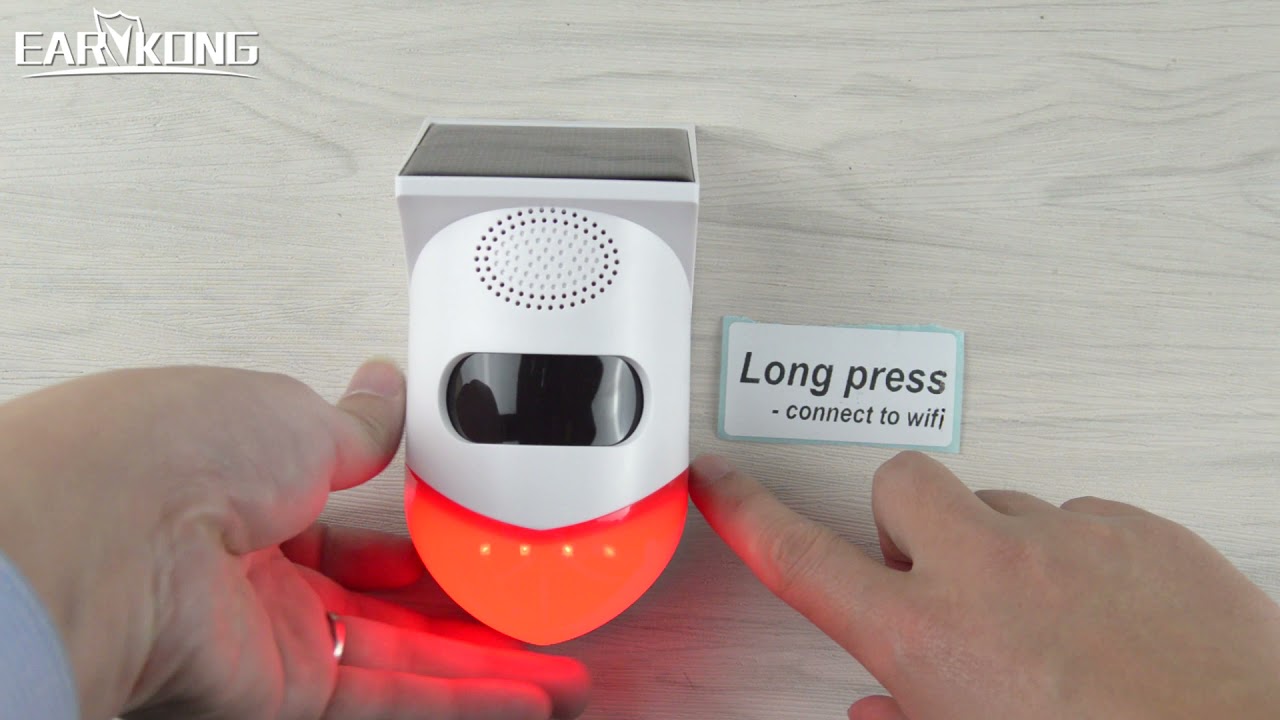 (Earykong) How to use tuya wifi solar siren infrared motion home burglar alarm system?