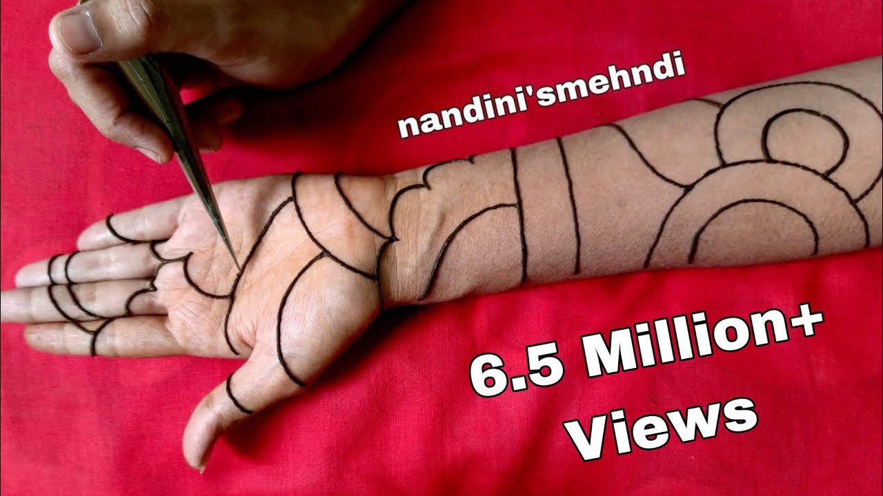 दुल्हन मेहंदी लगाये इस आसान तरिके से| फुल हॅण्ड मेहंदी ट्रिक| सुंदर मेहंदी हाथो केलिये| easy mehndi