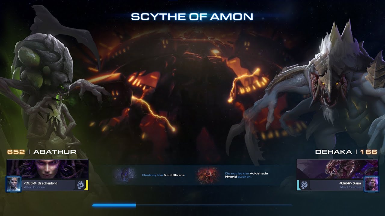 [Sc2 Co-op] Scythe of Amon Brutal +6 Beaten in 9 minutes (propagators, void rifts, darkness)