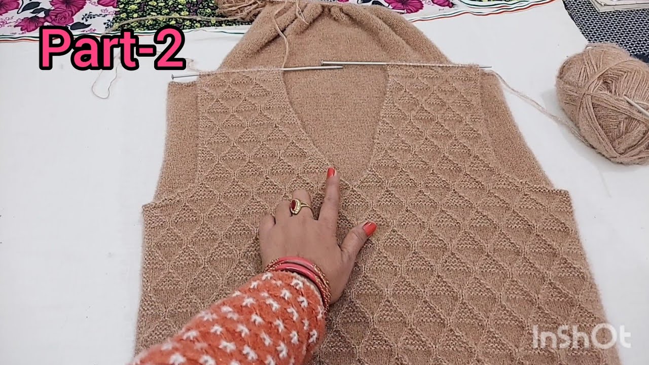 Part-2~XXLSige gents sweater में मुडढ़े की घटाई के साथ-साथ V Shape गले की घटाई कैसेऔर कितनी करें#391