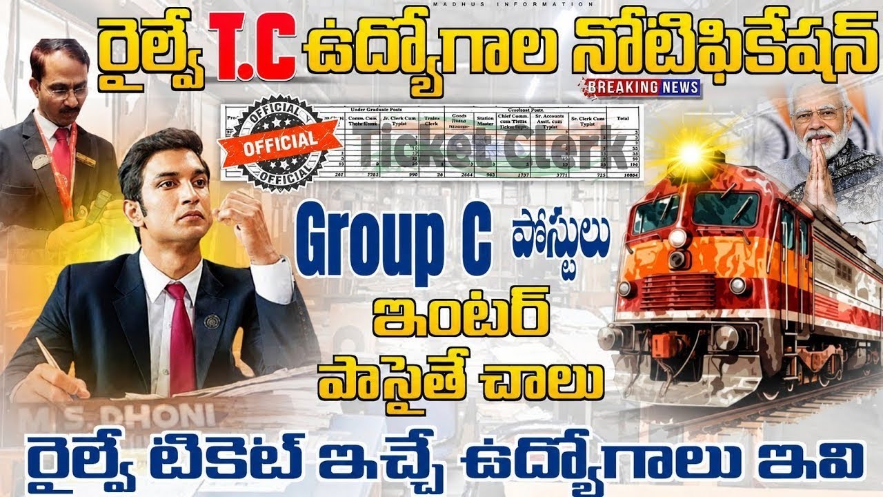 🚨 రైల్వే TC కొత్త నోటిఫికేషన్ , Exam లేదు | Railway Ticket Collector Jobs 2026 | Railway Job Vacancy