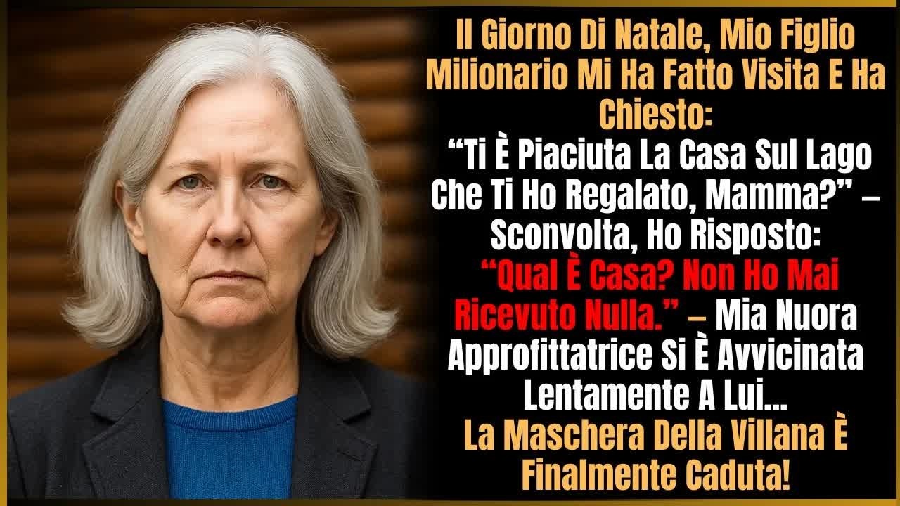 A Natale, mio figlio milionario mi ha fatto visita e ha chiesto： “Ti è piaciuta la casa sul lago