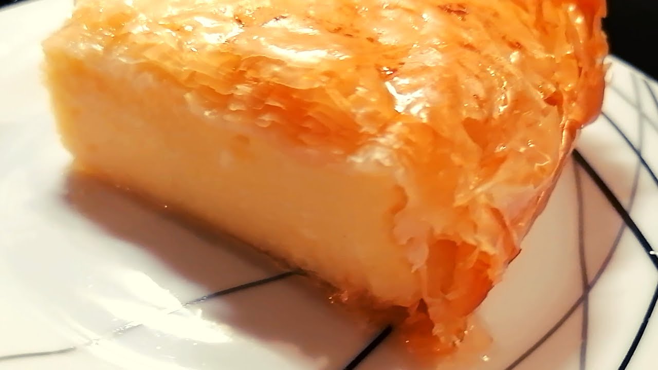 Galaktompoureko Gâteau de semoule dans des feuilles de pâte filo très croustillants !!!