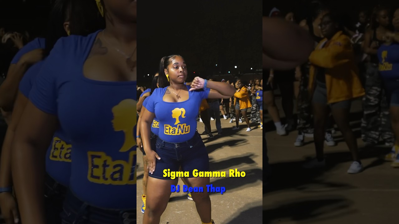 📸 Sigma Gamma Rho 💙💛🐩 Texas Woman&rsquo;s University ❤️🤍 Greek Showcase #nphc #sigmagammarho #sgrho