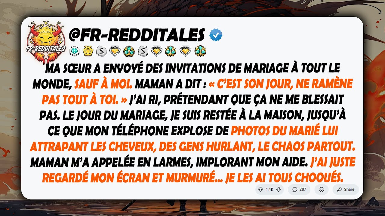Je n’ai pas été invitée au mariage de ma sœur, puis des photos du marié lui attrapant les cheveux...