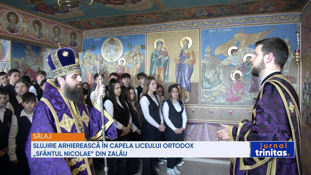 Slujire arhierească în capela Liceului Ortodox „Sfântul Nicolae” din Zalău