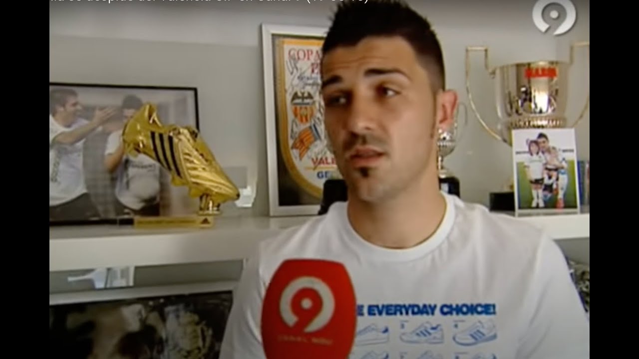 Última entrevista a David Villa en el Valencia CF (Fue en canal 9)