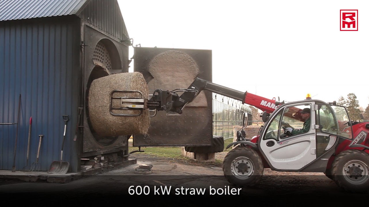 Straw heating. 600kw boiler house for greenhouses - Rapla Metall