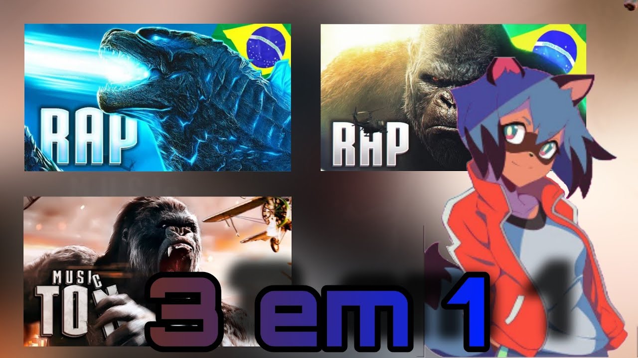 BNA react Rap do Godzilla, King Kong e Kong (A Oitava Maravilha Do Mundo) 3 em 1 | Papyurs da Batata