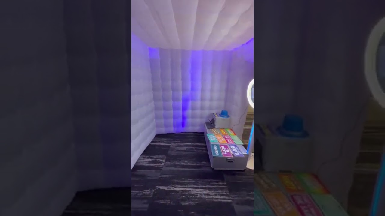 LED inflatable enclosure cube