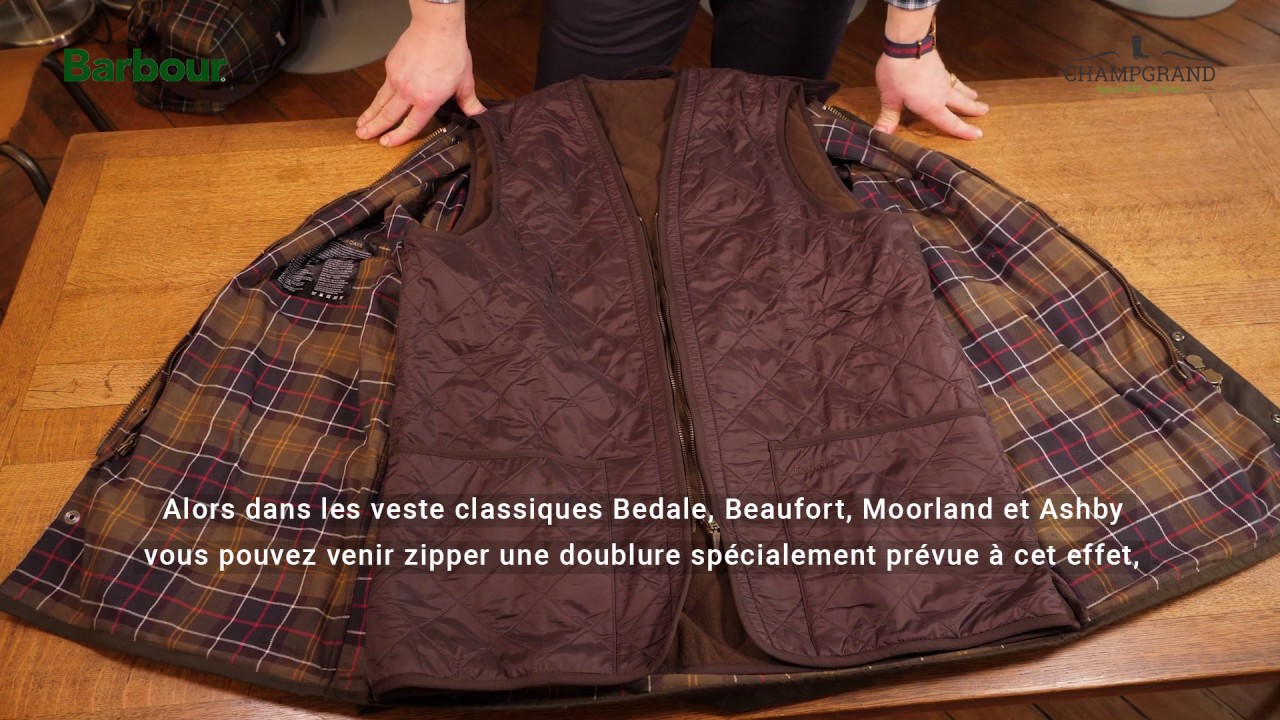 Doublure et capuche pour vestes huil&eacute;es Barbour- Champgrand TV