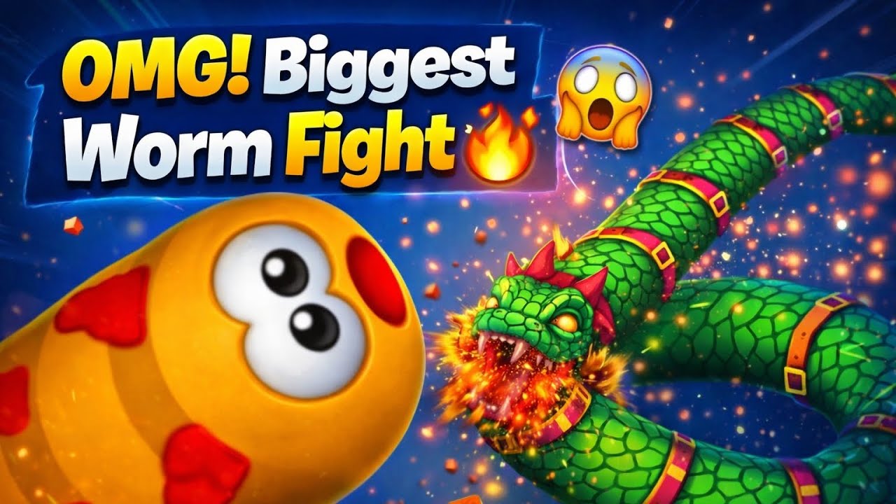 🐛 wormzone best gameplay world's biggest score 😱😱#games #wormszone #wormszone #gaming #like #funny 