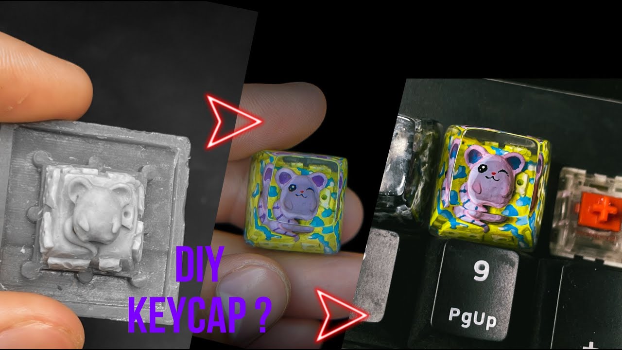 Qua ang || Làm keycap chuột bằng resin || DIY I make mouse keycap