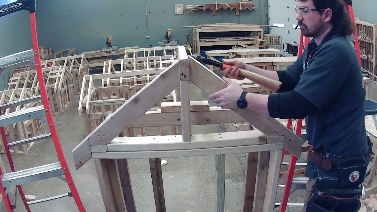 Installing Ridge Board and Rafters Demonstration Video