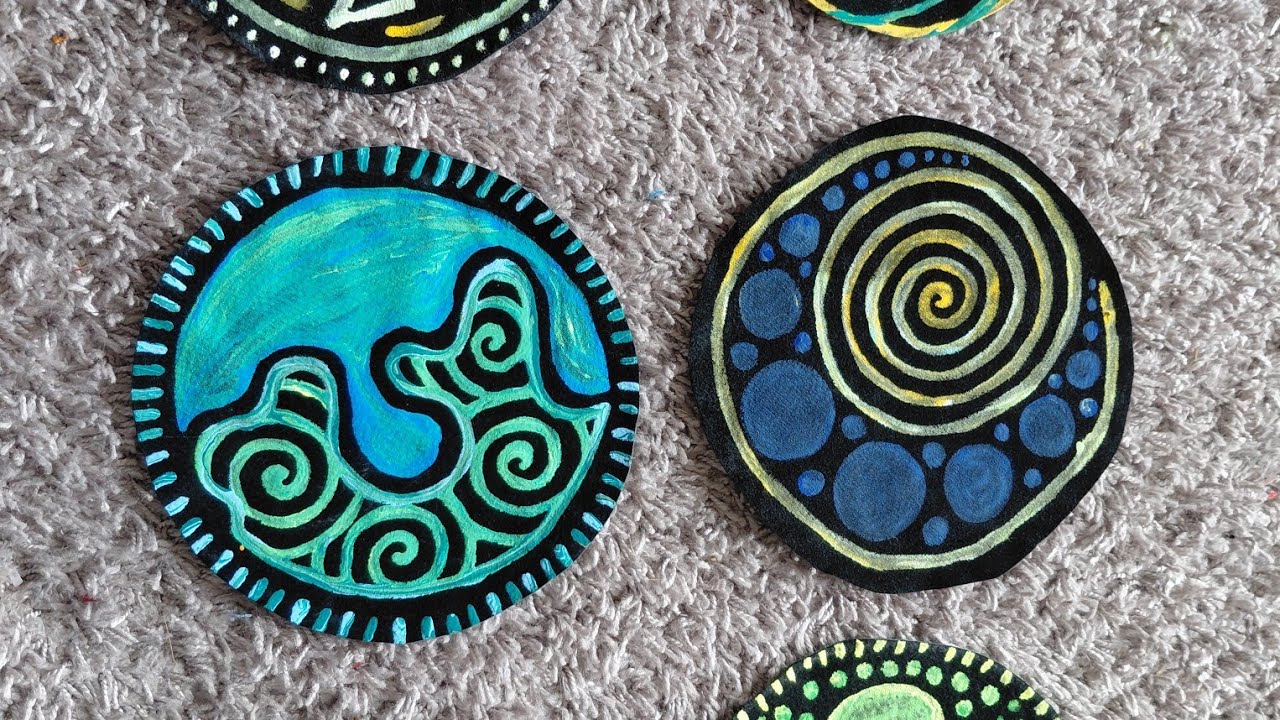 fabric painting on leather