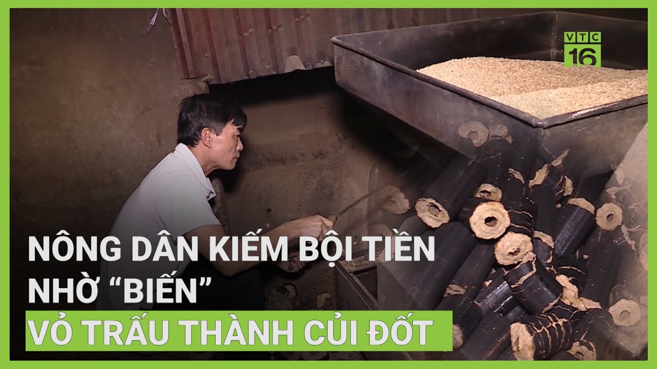 Biến vỏ trấu thành thành than củi đốt, nông dân "hái ra tiền" | VTC16