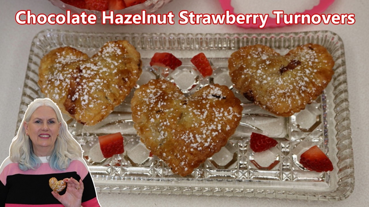 Chocolate Hazelnut Strawberry Turnovers / Air Fryer Turnovers