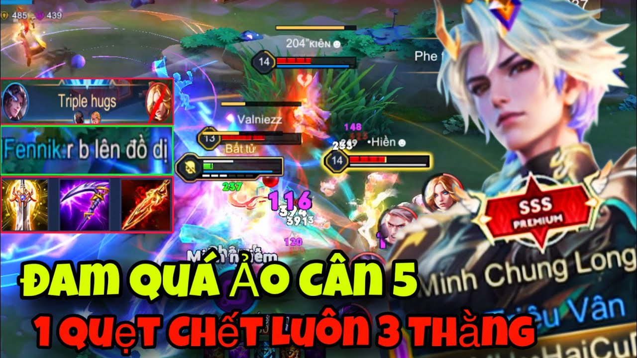 Triệu Vân Giáo Án 1 Cân 5 và 1 Quẹt 3 Mạng Khiến Đối Thủ Cũng Bất Ngờ