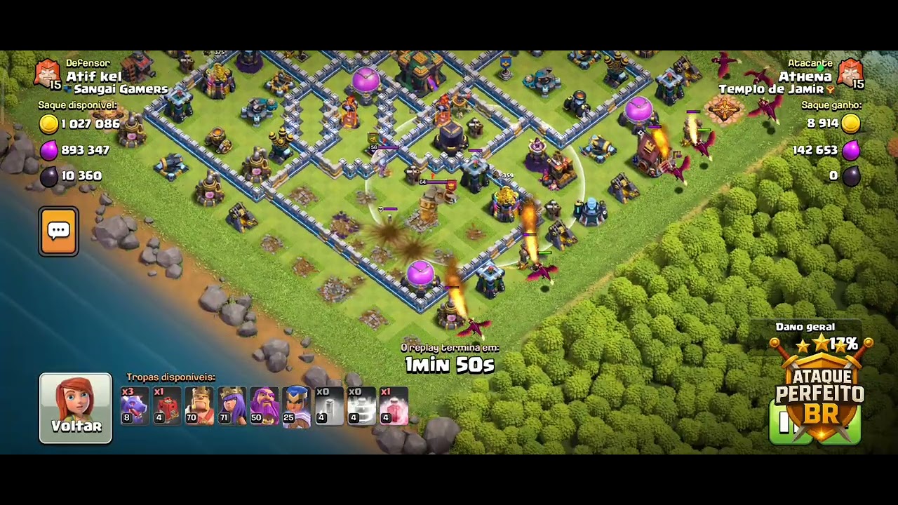 Olha esse super Ataque de cv13x cv14 vc vai ptzar nas guerras #clashofclans 