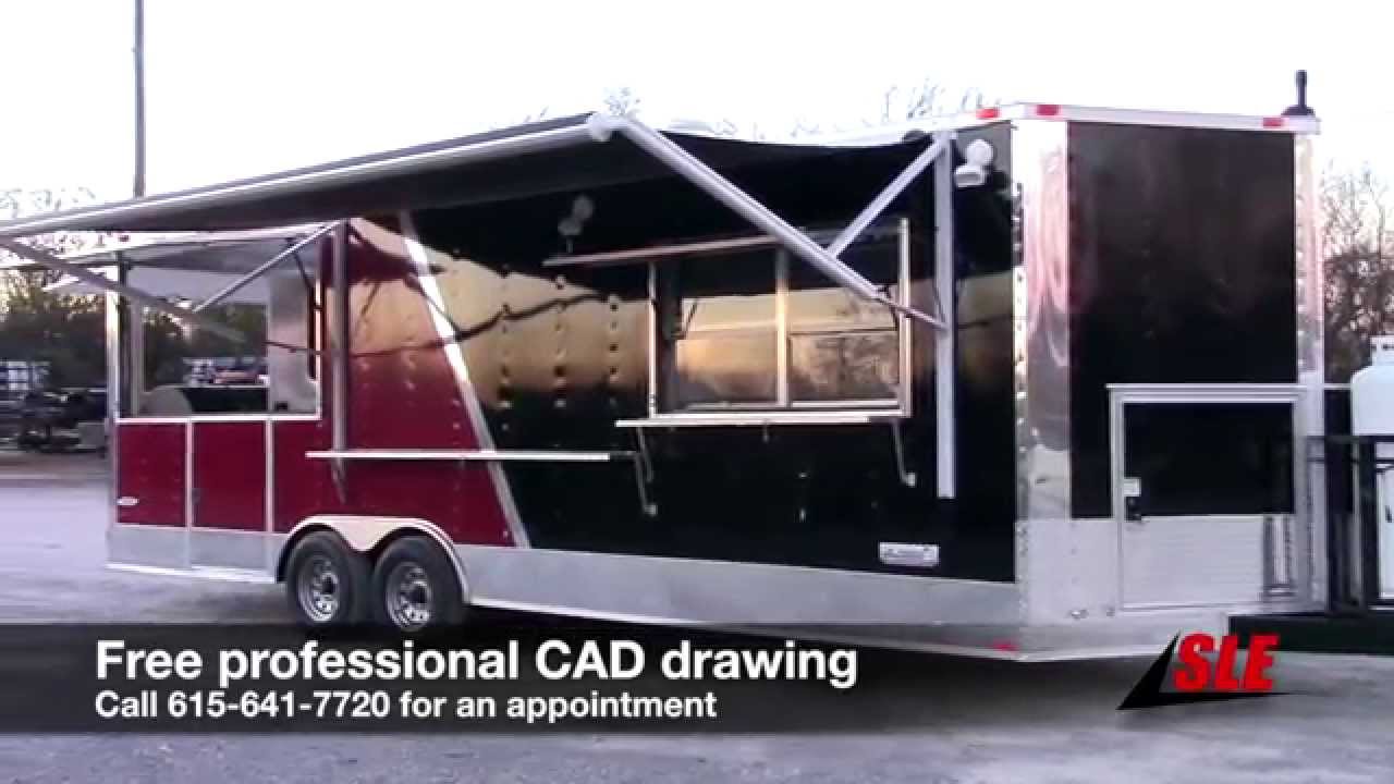 Concession Trailer Black Brandywine 8.5 X 24 BBQ Smoker Event Catering