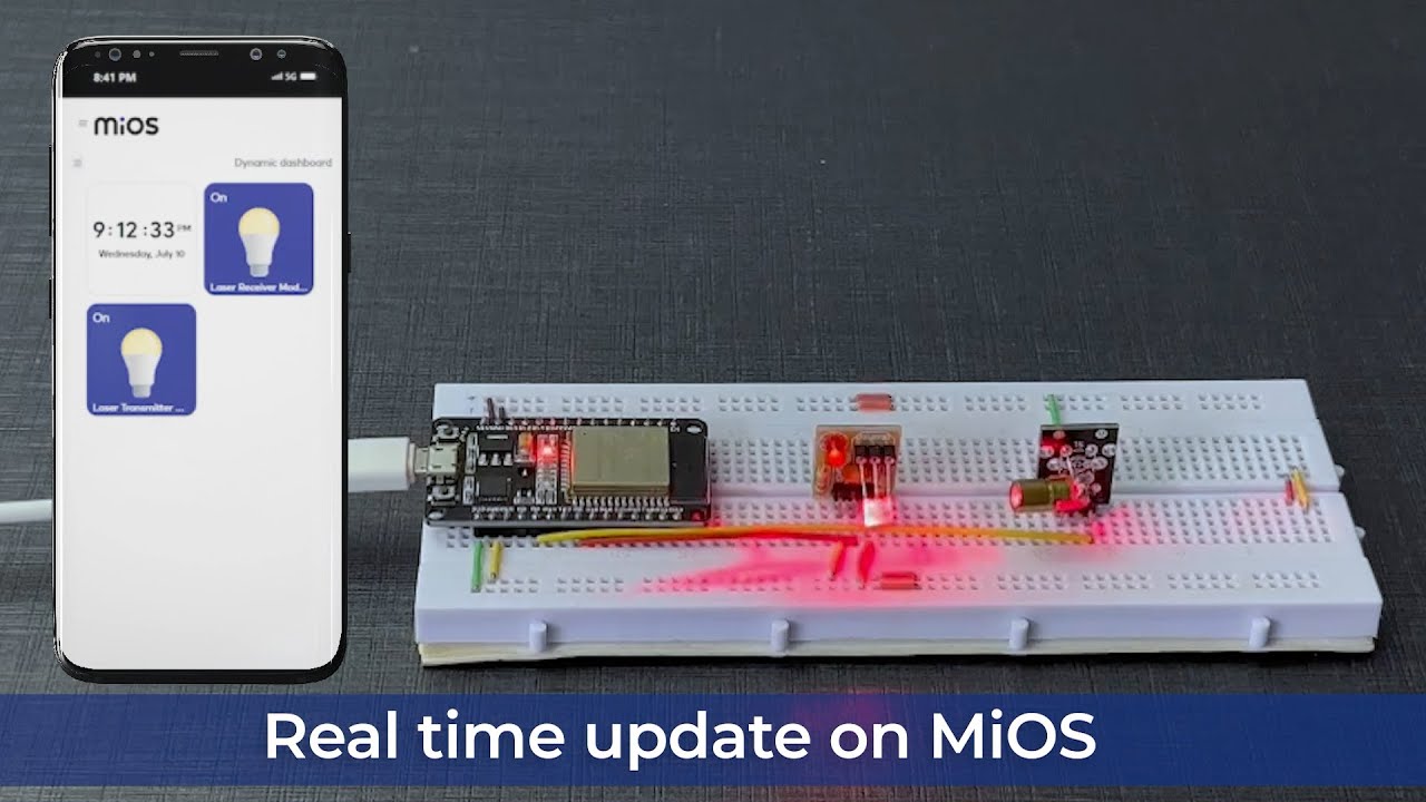 KY 008 Laser Sensor Module and Laser Receiver Module on EzloPi platform