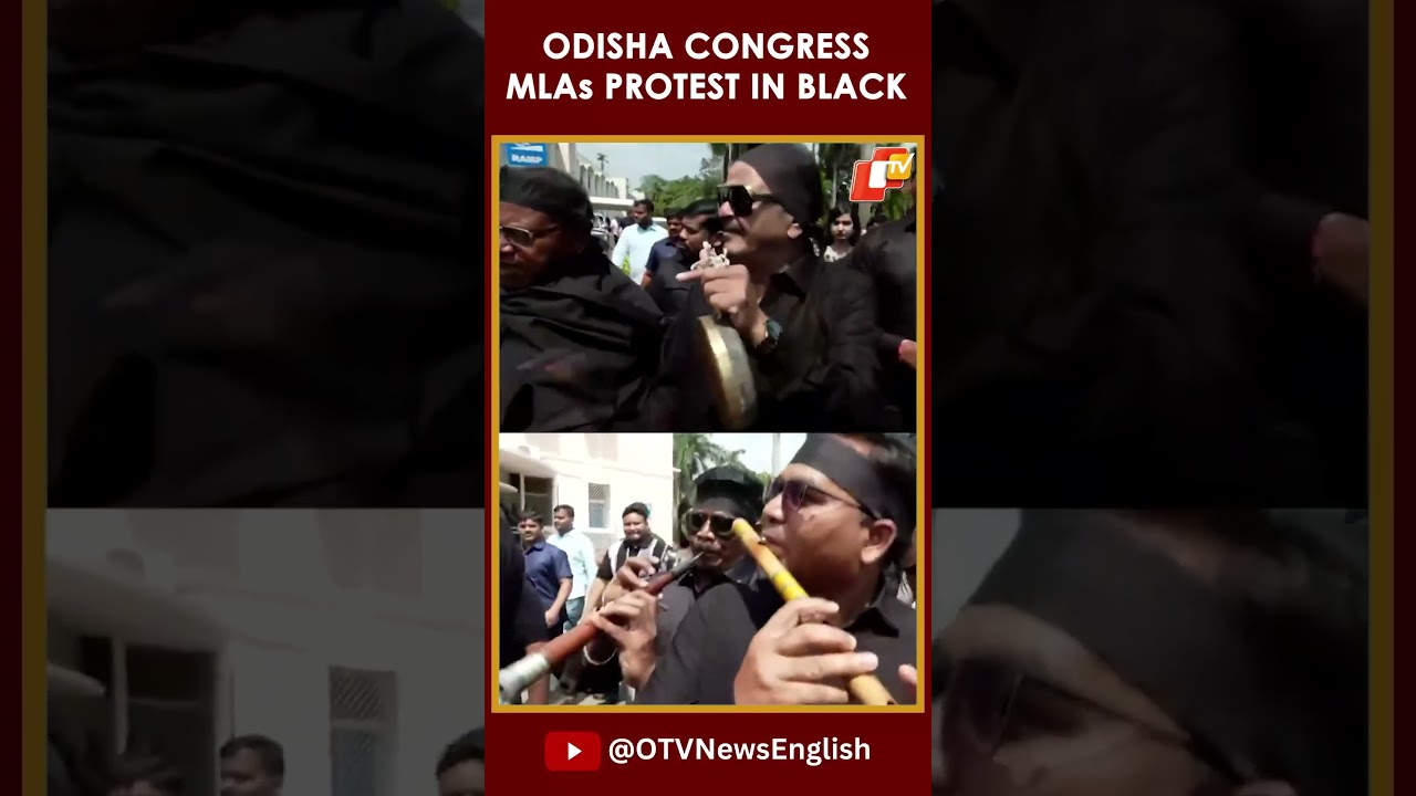 Odisha Congress MLAs In Black Protest In Assembly Over Crimes&nbsp;Against&nbsp;Women I OTV News English
