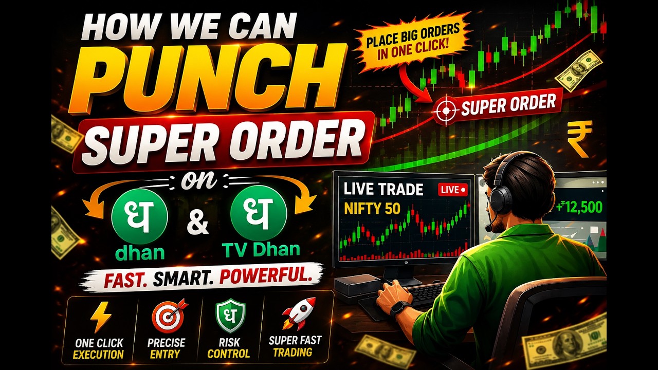 How we can punch Super Order on Dhan and TV Dhan ?