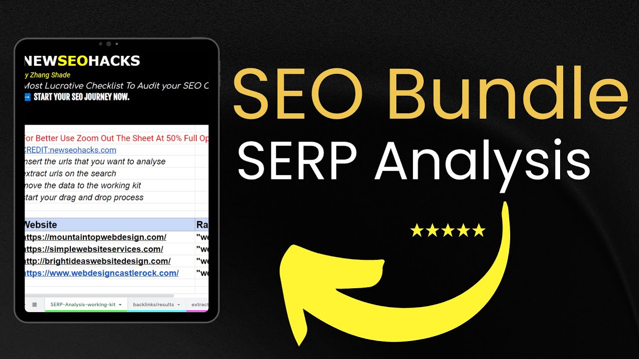 SEO Bundle SERP Analysis Working Kit (Zhang shade)